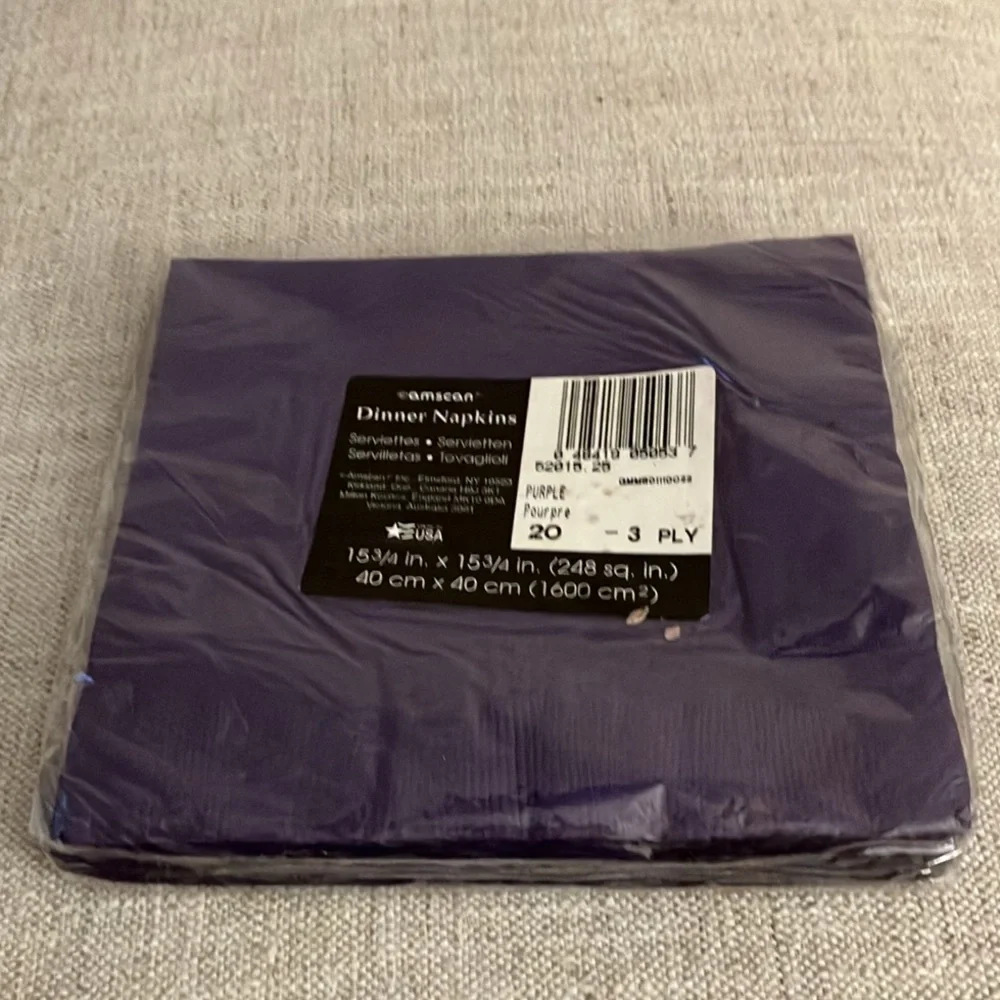 New Package of Purple Paper Napkins